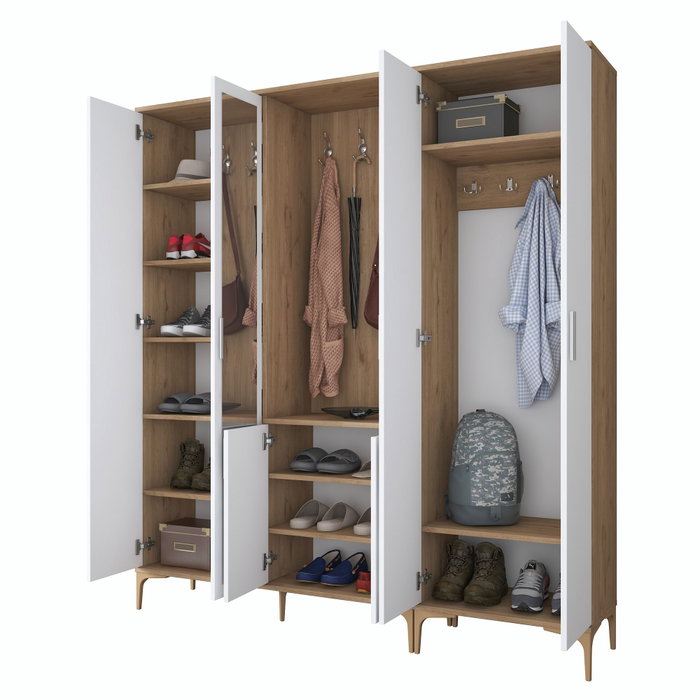 Hanah Home Soporte para el pasillo EA154 - 4498 Nogal y blanco Hanah Home Soporte para el pasillo EA154 - 4498 Nogal y blanco